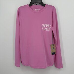 Chubbies Boys' Sun Long Sleeve Crew Neck T-Shirt L/14-16 UPF 50+ Water Friendly